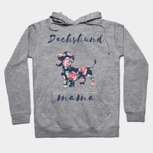 Dachshund Mama Floral Pattern Hoodie